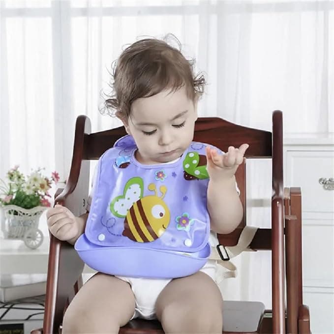 BabyGo Silicone Baby Detachable Waterproof Apron Bibs