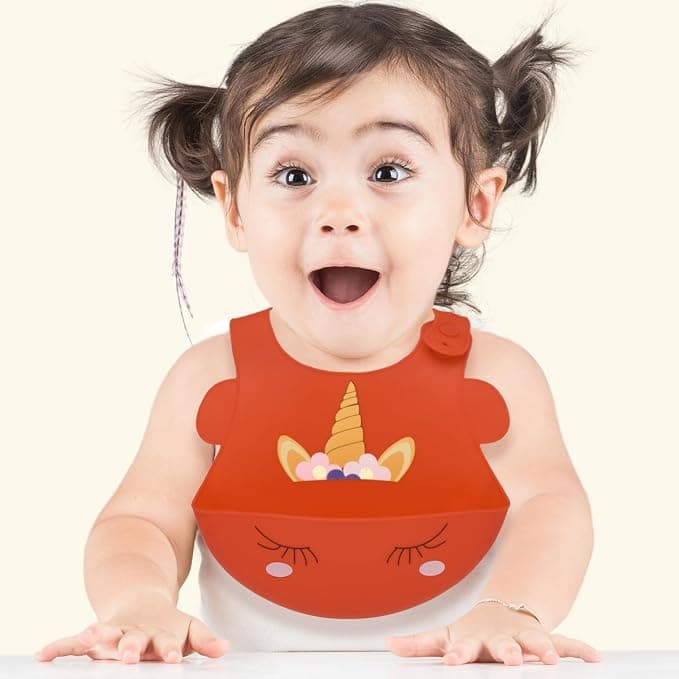 THE LITTLE LOOKERS Baby Button Bibs/Aprons