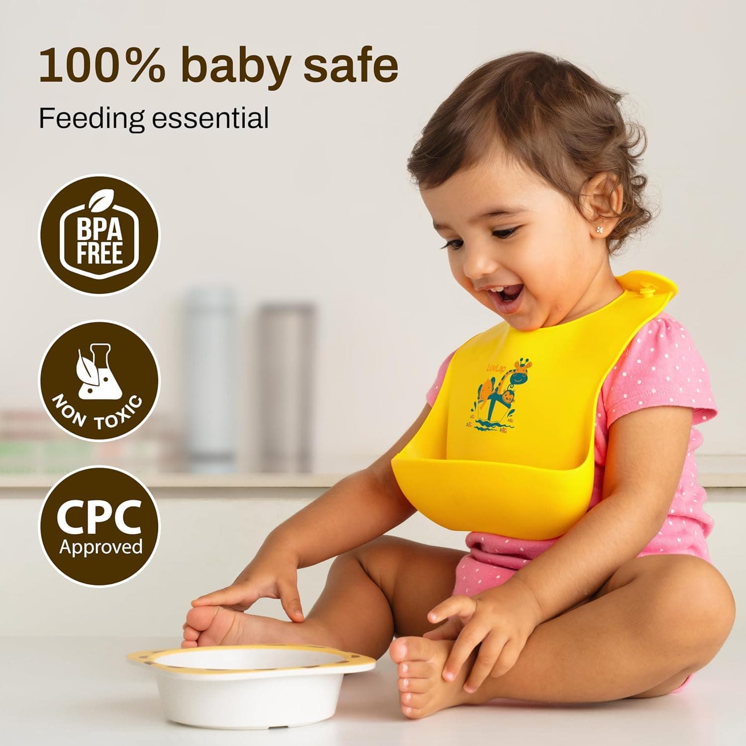 LuvLap Silicone Baby Bib